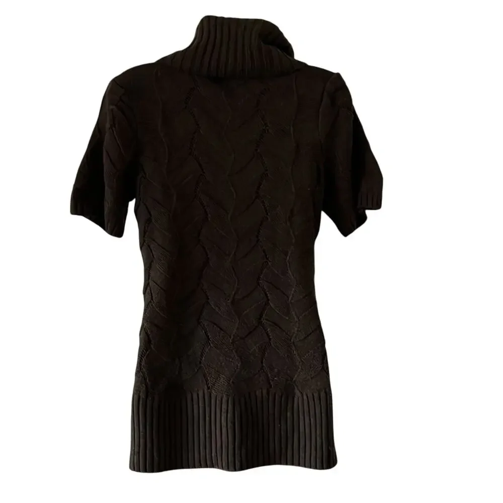 Worthington Brown Cowl Neck Tunic Sweater Woman's Size Small Y2K